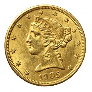 USA, 5 dolarów 1905 (519)