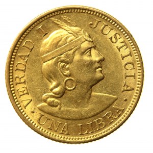 Peru, 1 libra, 1901, Lima (520)