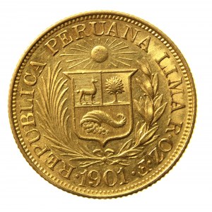 Peru, 1 libra, 1901, Lima (520)