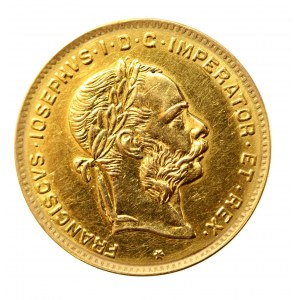 Austria, Franciszek Józef I, 4 Floreny = 10 franków 1892 Wiedeń - NOWE BICIE (521)