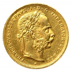 Austria, Franz Joseph I, 8 Florens = 20 francs 1892 Vienna - NEW BICKS. (525)