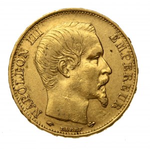 Francja, Napoleon III, 20 franków 1858 A, Paryż (529)