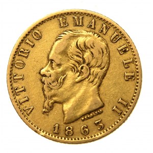 Włochy, Wiktor Emanuel II, 20 lirów 1863 (530)