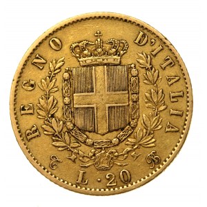 Włochy, Wiktor Emanuel II, 20 lirów 1863 (530)