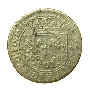 Jan Kazimierz, Tymf 1665, Kraków, odmiana METALLO:EST (138)