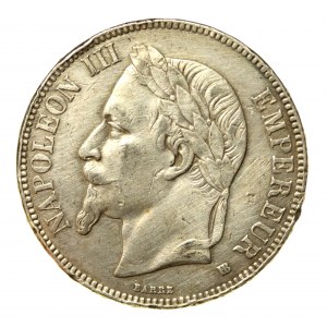 Francja, Napoleon III, 5 franków 1867 (543)