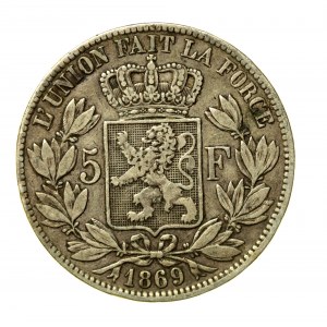 Belgium, Leopold II, 5 francs 1869 (546)