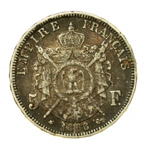 Frankreich, Napoleon III, 5 Francs 1868 (548)