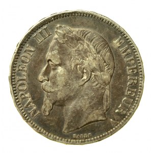 Francja, Napoleon III, 5 franków 1868 (549)