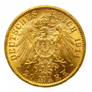 Niemcy, Prusy, Wilhelm II, 20 marek 1914 A, Berlin (601)