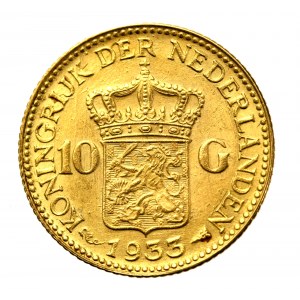 Holandia, Wilhelmina, 10 guldenów 1933 (605)