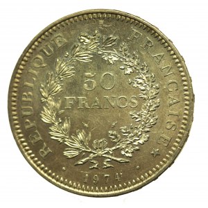 Francja, V Republika, 50 franków 1974 (608)