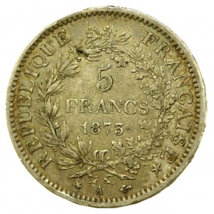 Francúzsko, Tretia republika, 5 frankov 1873 (610)