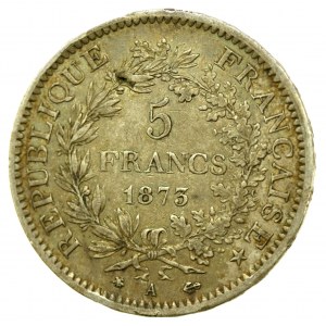 Francja, III Republika, 5 franków 1873 (610)
