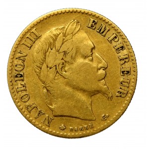 Francja, Napoleon III, 10 Franków 1866 A, Paryż (613)