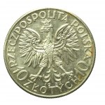 II RP, zestaw 10 złotych 1932 -1933 Głowa kobiety. Razem 9 szt. (614)