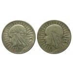 II RP, zestaw 10 złotych 1932 -1933 Głowa kobiety. Razem 9 szt. (614)