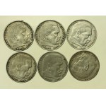 Germany, Third Reich, set of 5 marks 1934 -1939. total 25 pcs (802)