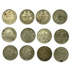 Russia, set of 15 kopecks 1903-1914. total 50 pieces. (811)
