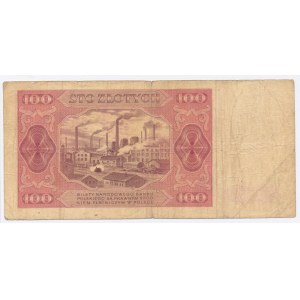 PRL, 100 złotych 1948 N - 6 cyfr. Bardzo rzadki (401)