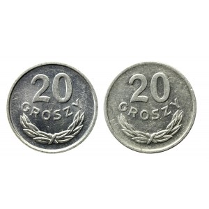 PRL, zestaw 20 groszy 1949 i 1967. Razem 2 szt. (843)