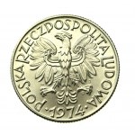PRL, zestaw 5 złotych 1974, Rybak. Razem 2 szt. (849)