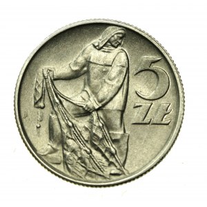 PRL, 5 złotych 1960, Rybak (853)
