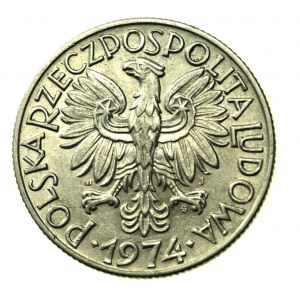PRL, 5 Zloty 1974, Rybak, SŁONECZKO (855)