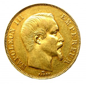 Francja, Napoleon III, 50 franków 1857 A, Paryż (617)