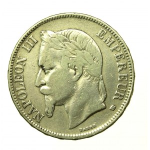 Francie, 5 franků, 1869 BB (623)