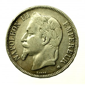 Francie, 5 franků, 1869 (625)