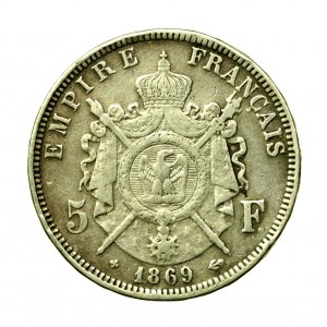 Francie, 5 franků, 1869 (625)