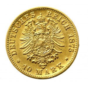 Niemcy, Badenia, Fryderyk I, 10 marek 1875 G, Karlsruhe (652)