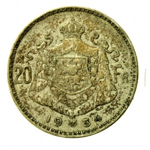 Belgium, 20 francs, 1934 (661)