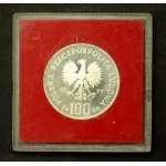 PRL, 100 złotych 1977 Ochrona środowiska - Próba Żubr Ag (665)