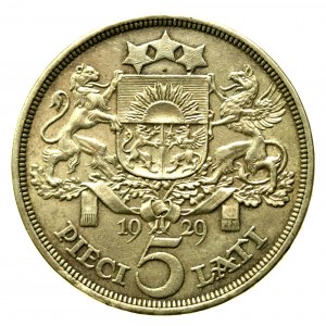 Latvia, 5 lats 1929 (674)