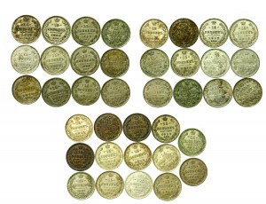 Russland, Satz von 15 Kopeken 1902-1914. insgesamt 41 Stück. (342)