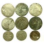 Polska XVI - XVII w., zestaw srebrnych monet. Razem 60 szt. (343)