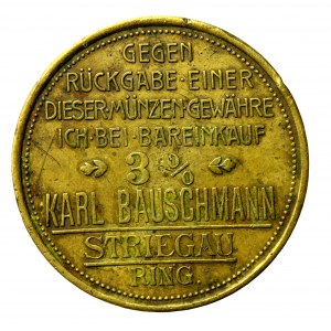Strzegom / Striegau, Karl Bauschmann żeton rabatowy (350)