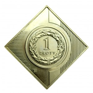III RP, 1 złoty klipa  10 lat w obiegu (370)