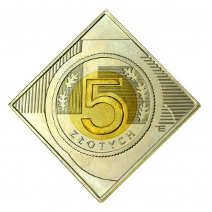 III RP, 5 złotych klipa  10 lat w obiegu (371)