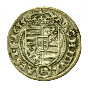 Schlesien, Ferdinand III, 3 krajcara 1635 HR, Kłodzko (433)