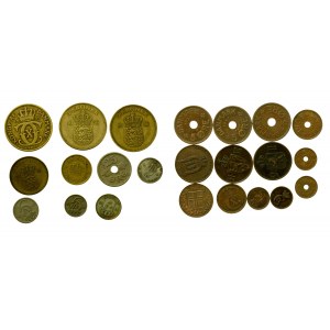 Denmark, Sweden, set of 23 coins (414)