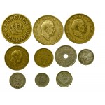 Dania, Szwecja, zestaw 23 monet (414)