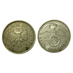Germany set of 2 brands 1936 and 1951. total of 2 pcs. (412)
