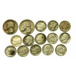 USA, sada strieborných mincí 1934-1964. spolu 30 kusov. (415)