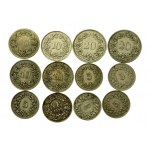 Litauen, Lettland, Schweiz, Satz kleiner Münzen. Insgesamt 35 Stück. (417)