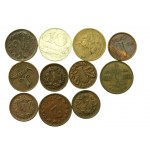 Litwa, Łotwa, Szwajcaria, zestaw drobnych monet. Razem 35 szt. (417)