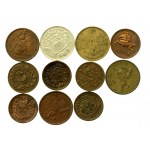 Litva, Lotyšsko, Švajčiarsko, sada drobných mincí. Spolu 35 kusov. (417)