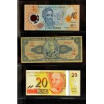Klaser z banknotami Ameryka Płd., Afryka, Europa. Razem 95 szt. (966)
